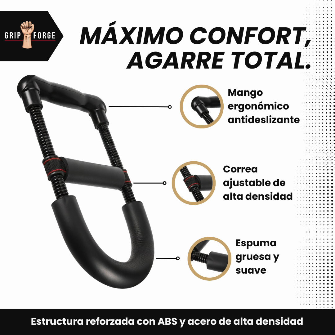 Grip Trainer de Muñeca y Antebrazo Ajustable